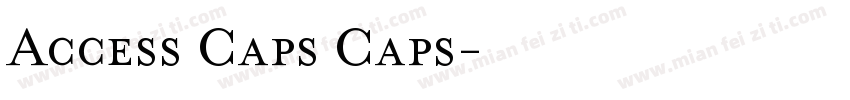 Access Caps Caps字体转换